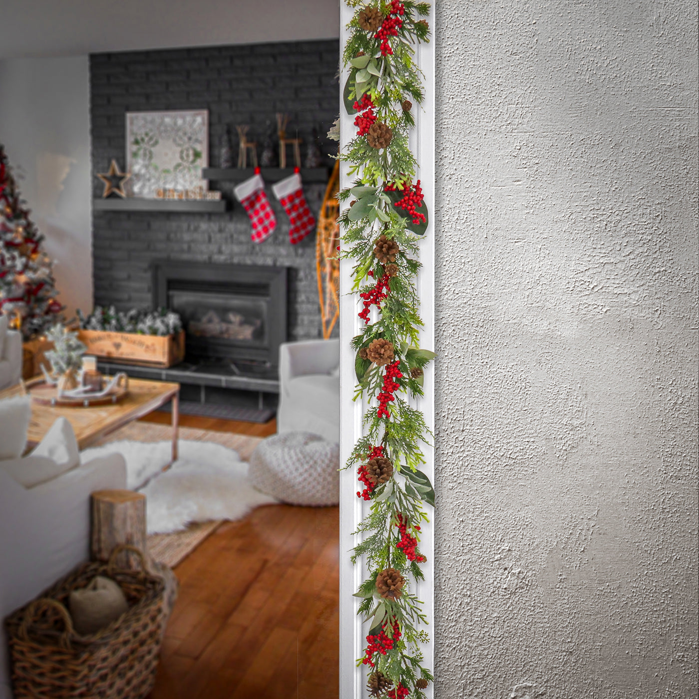 9 ft. HGTV Home Collection Berries and Greenery Garland - National Tree Company