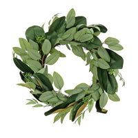 22 in. Spring Wreath with Eucalyptus and Magnolia Leaves - National Tree Company