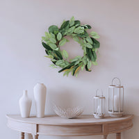 22 in. Spring Wreath with Eucalyptus and Magnolia Leaves - National Tree Company