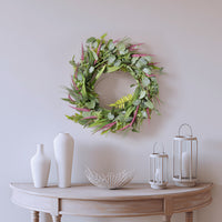 22 in. Spring Wreath with Lavender and Eucalyptus Leaves - National Tree Company