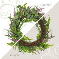 22 in. Spring Wreath with Lavender and Eucalyptus Leaves - National Tree Company