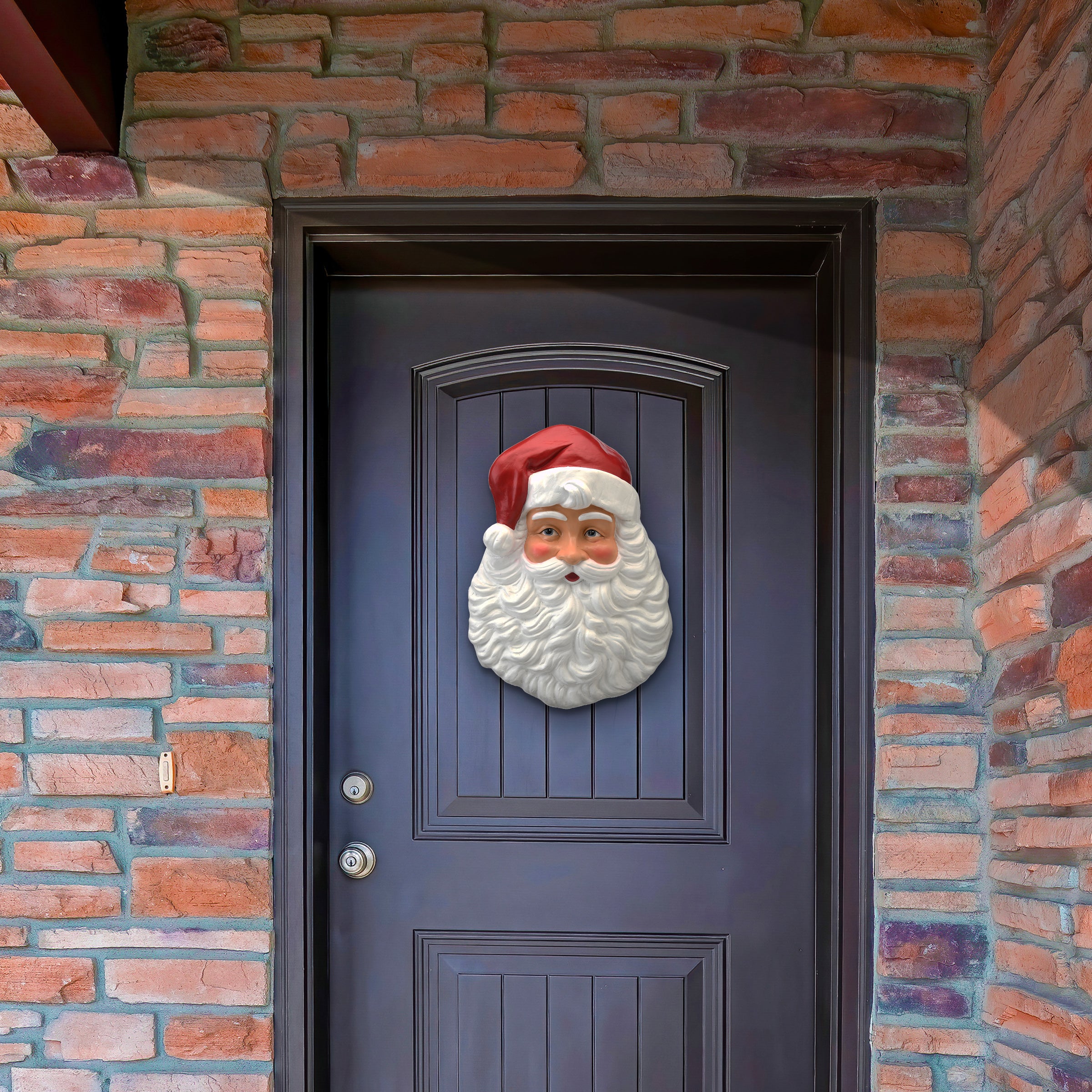 サンタクロース　ビンテージ　壁掛け 14 in. Vintage Style Santa Claus Christmas Wall Decor, Hand