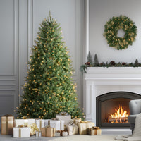 7.5 ft. Pre-Lit Dunhill Fir Blue Tree with Clear Lights - National Tree Company