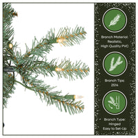 7.5 ft. Pre-Lit Dunhill Fir Blue Tree with Clear Lights - National Tree Company