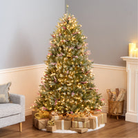 6.5 ft. Pre-Lit Dunhill Fir Snowy Tree with Clear Lights - National Tree Company