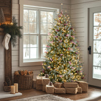 6.5 ft. Pre-Lit Dunhill Fir Snowy Tree with Clear Lights - National Tree Company