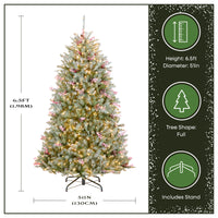 6.5 ft. Pre-Lit Dunhill Fir Snowy Tree with Clear Lights - National Tree Company