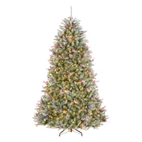 7.5 ft. Pre-Lit Dunhill Fir Flocked Tree with 750 Clear Lights - National Tree Company