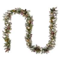 9 ft. Pre-Lit Dunhill Fir Garland with Clear Lights - National Tree Company