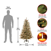 4.5 ft. Pre-Lit Dunhill Fir Slim Tree with Clear Lights, Plug-In - National Tree Company