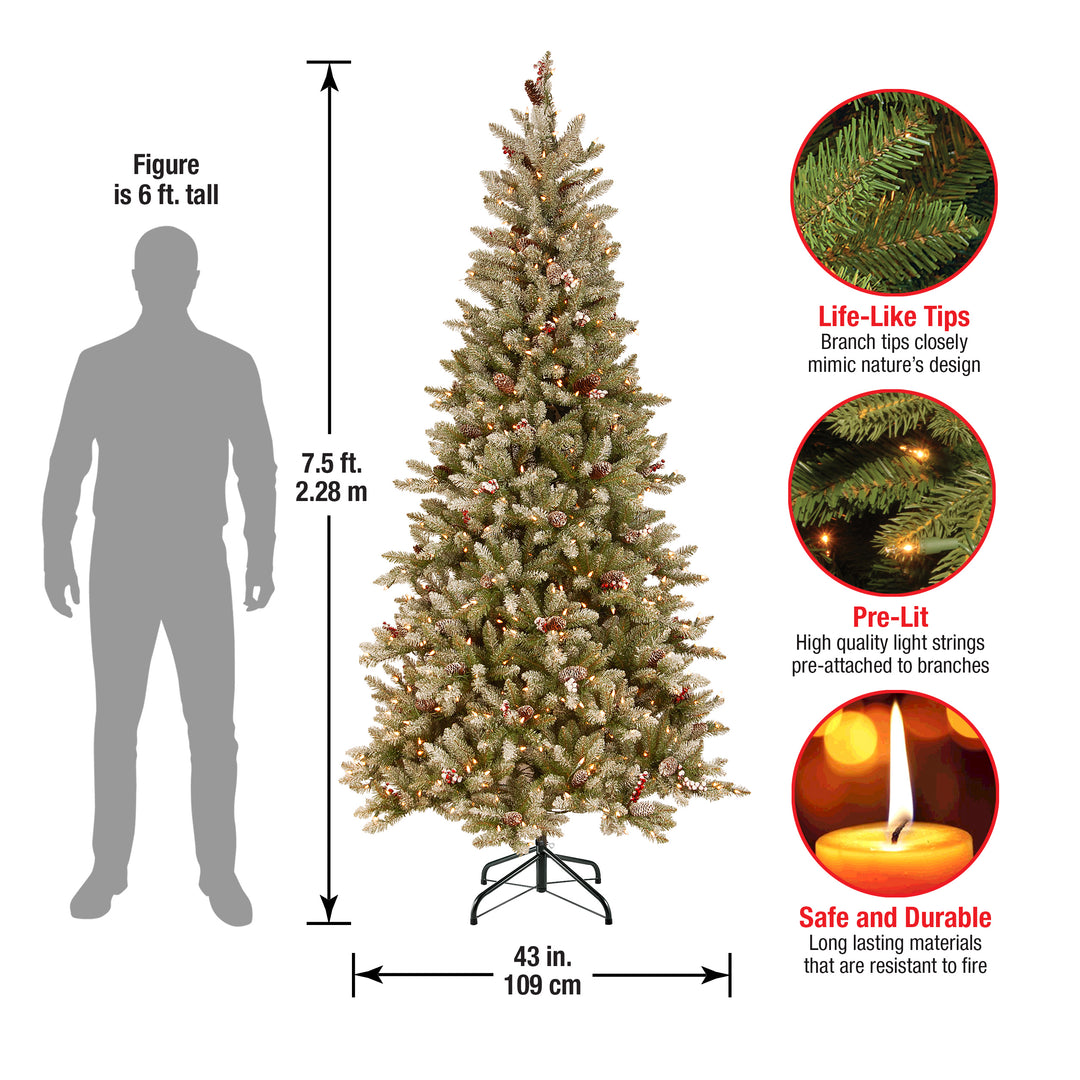 7.5 ft. Dunhill(R) Fir Slim Tree with Clear Lights