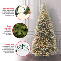 7.5 ft. Pre-Lit Dunhill Fir Slim Tree with Clear Lights - National Tree Company