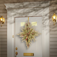 32 in. Pre-Lit Snowy Dunhill Fir Bethlehem Star Wreath with LED Lights - National Tree Company