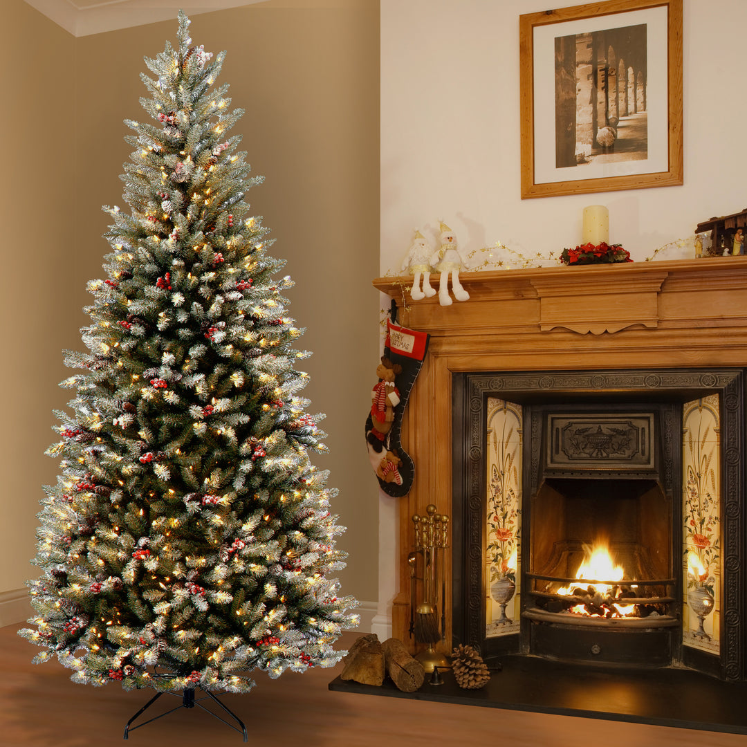 6.5 ft. Dunhill Fir Slim Tree with Clear Lights