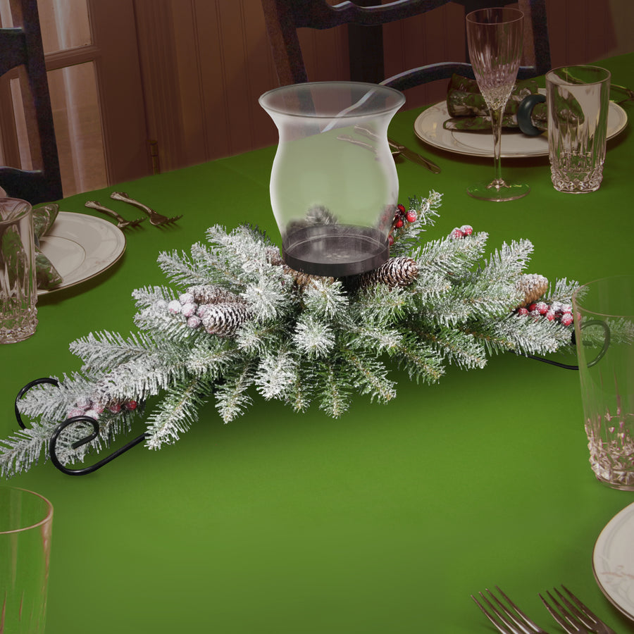 30 in. Dunhill Fir Centerpiece and Candle Holder