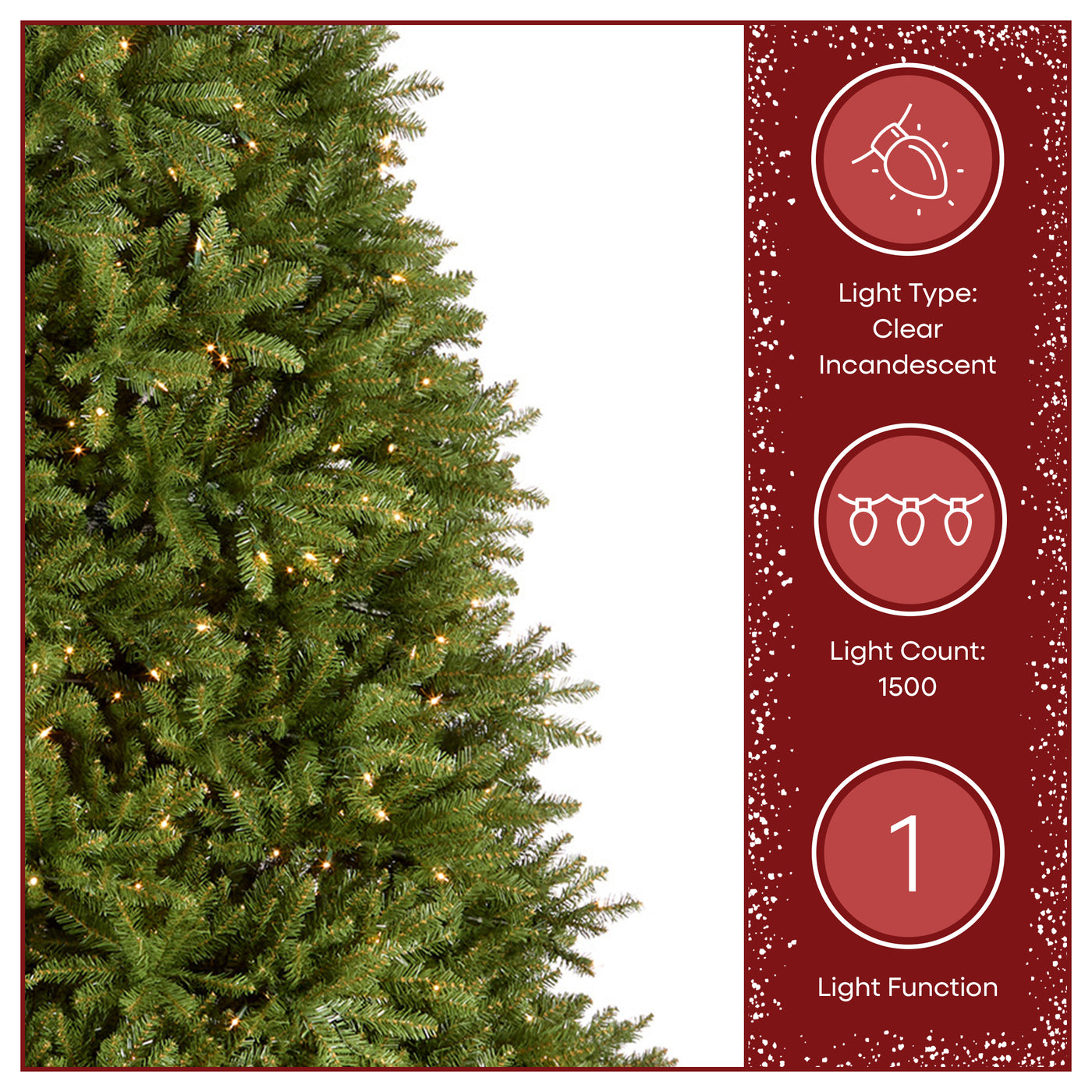 12 ft. Pre-Lit Dunhill Fir Tree with Clear Lights, Plug-In - National Tree Company
