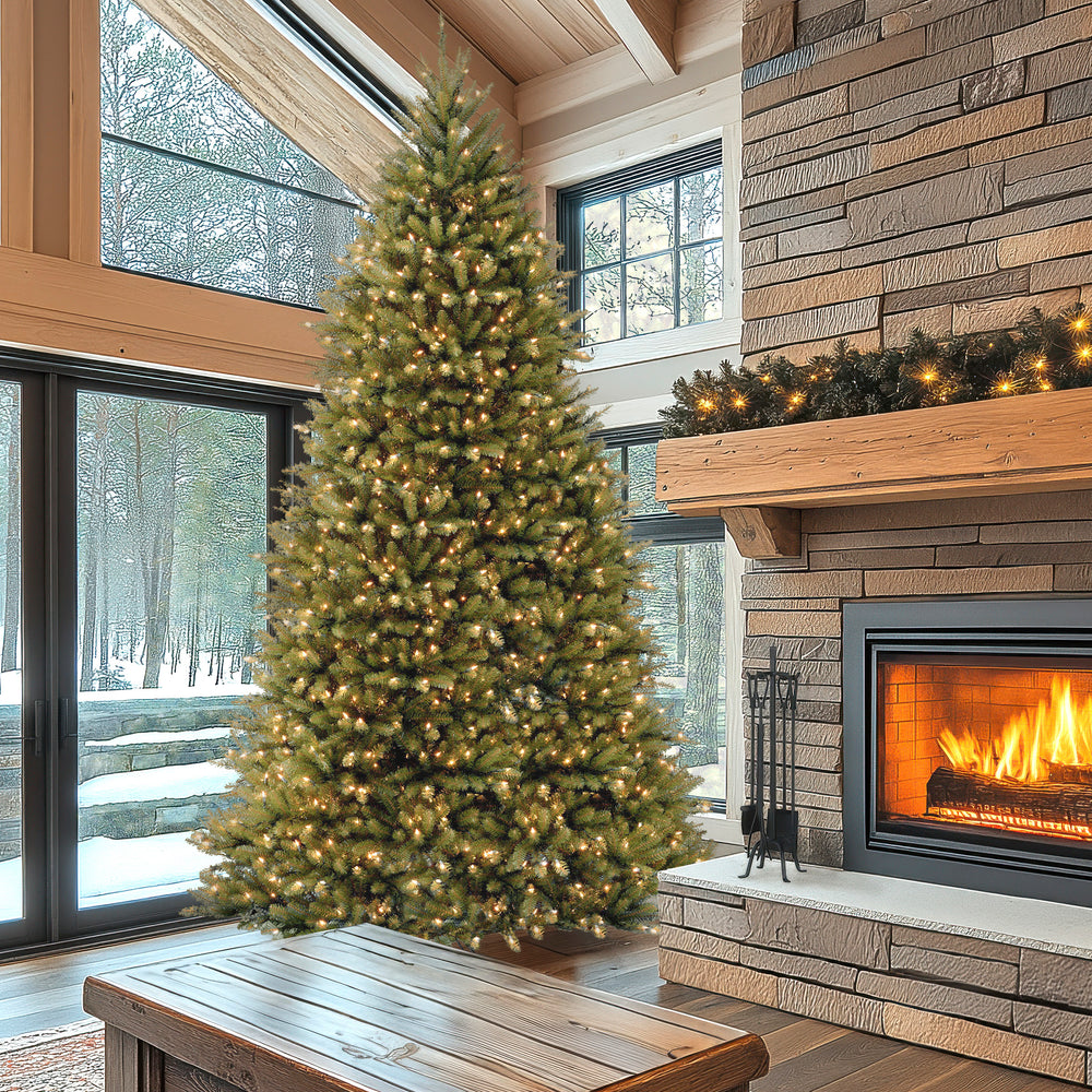 4.5 ft. Pre-Lit Dunhill Fir Slim Tree with Clear Lights