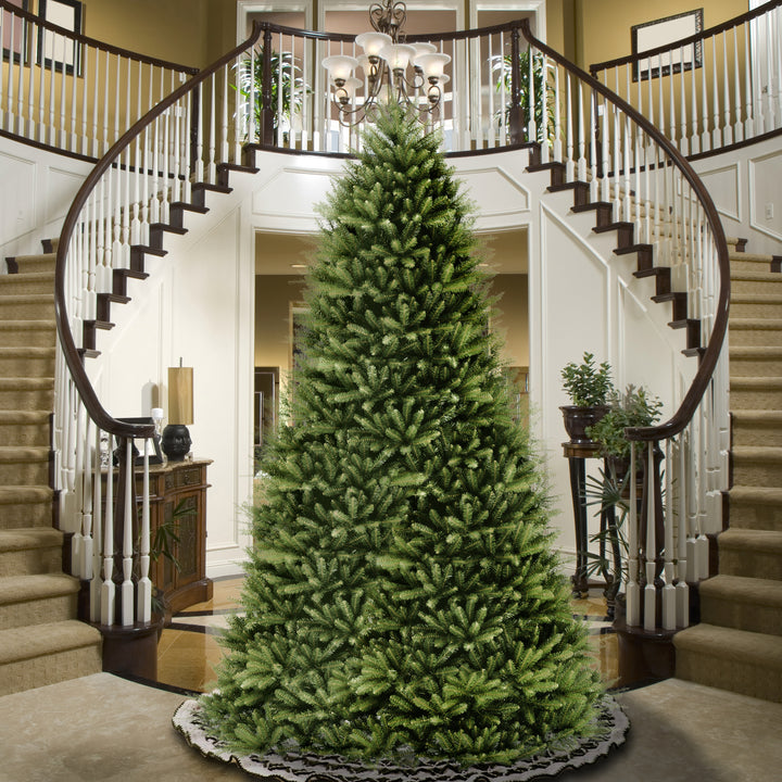Artificial Full Christmas Tree, Green, Dunhill Fir, Includes Stand, 12 Feet