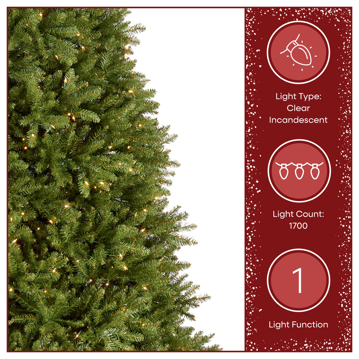 14 ft. Dunhill Fir Hinged Tree with Clear Lights - National Tree Company