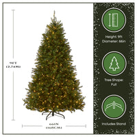 9 ft. Pre-Lit Dunhill Fir Tree with Dual Color LED Lights, Plug-In - National Tree Company