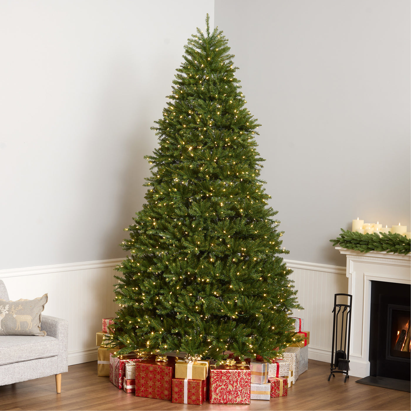 10 ft. Pre-Lit Dunhill Fir Tree with Dual Color LED Lights - National Tree Company