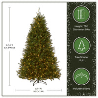 7.5 ft. Pre-Lit Dunhill Fir Tree with Dual Color LED Lights, Plug-In - National Tree Company