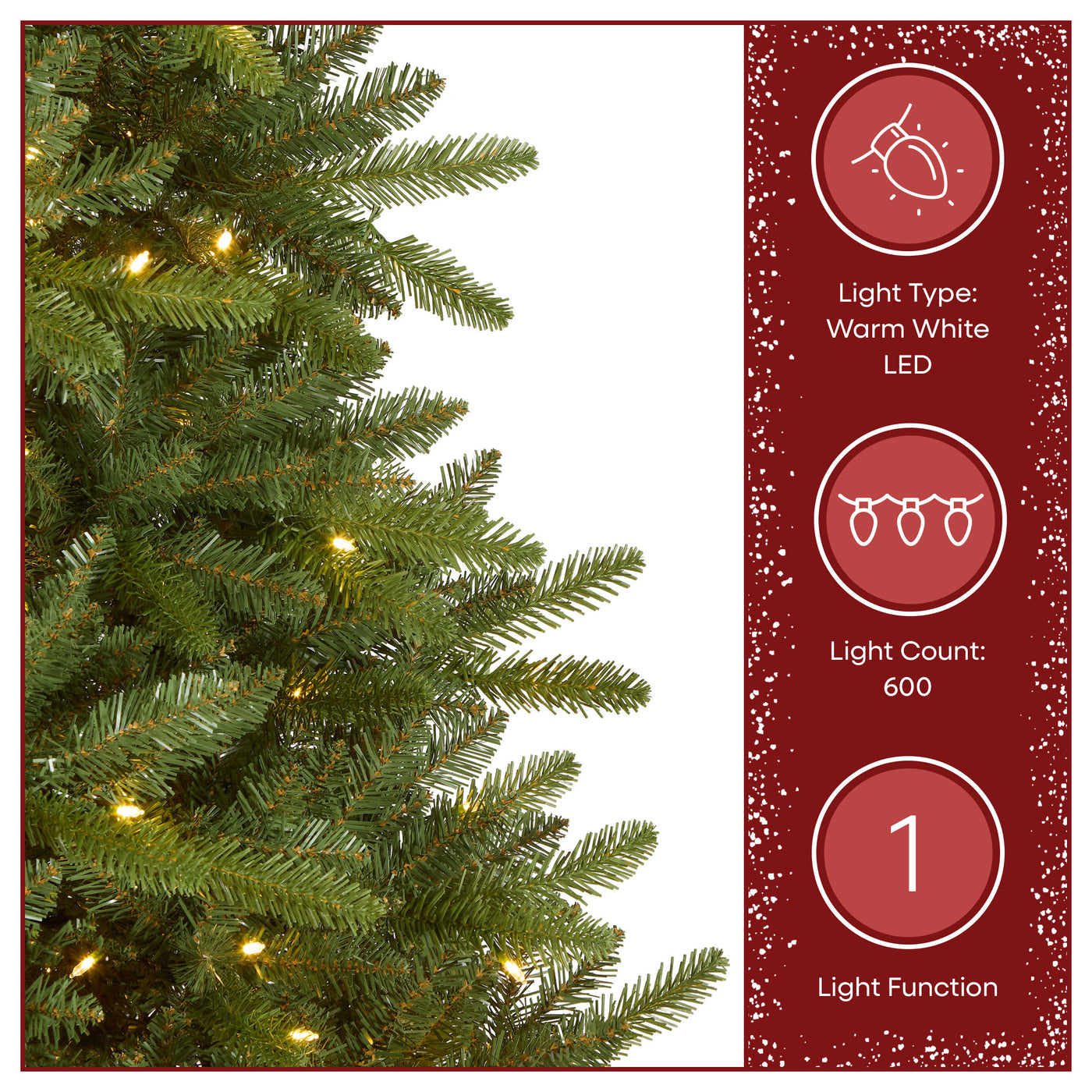 7.5 ft. Pre-Lit Northvale Fir with Warm White LED Lights - National Tree Company
