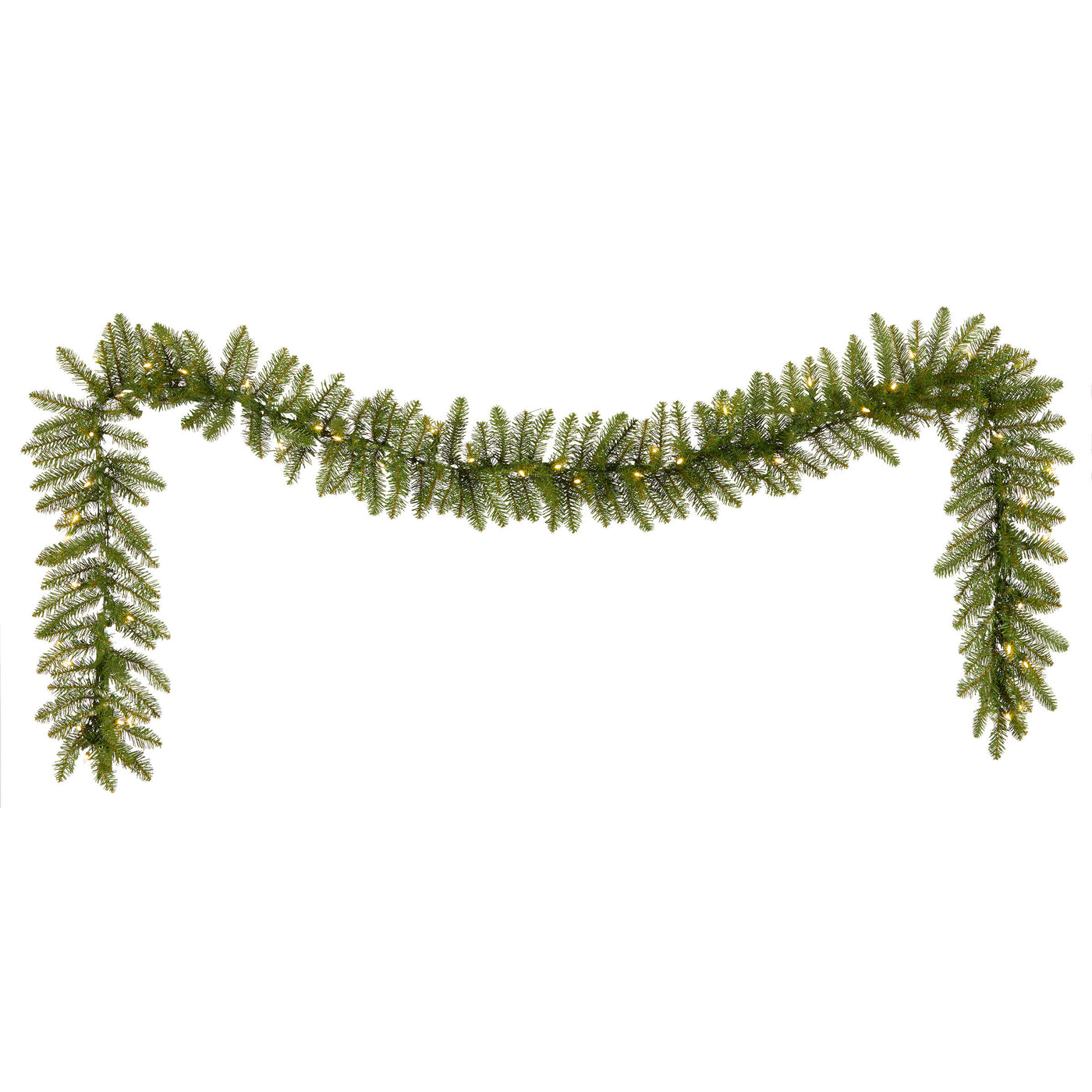 9 ft. Pre-Lit Northvale Fir Garland with Warm White LED Lights, Plug-in - National Tree Company
