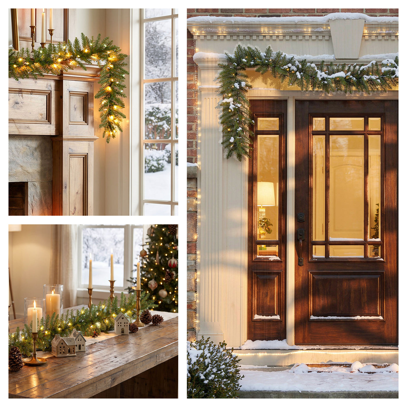 9 ft. Pre-Lit Northvale Fir Garland with Warm White LED Lights, Plug-in - National Tree Company
