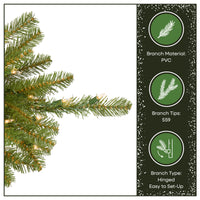 4 ft. Pre-Lit Dunhill Fir Hinged Tree with Warm White LED Lights, Plug-In - National Tree Company