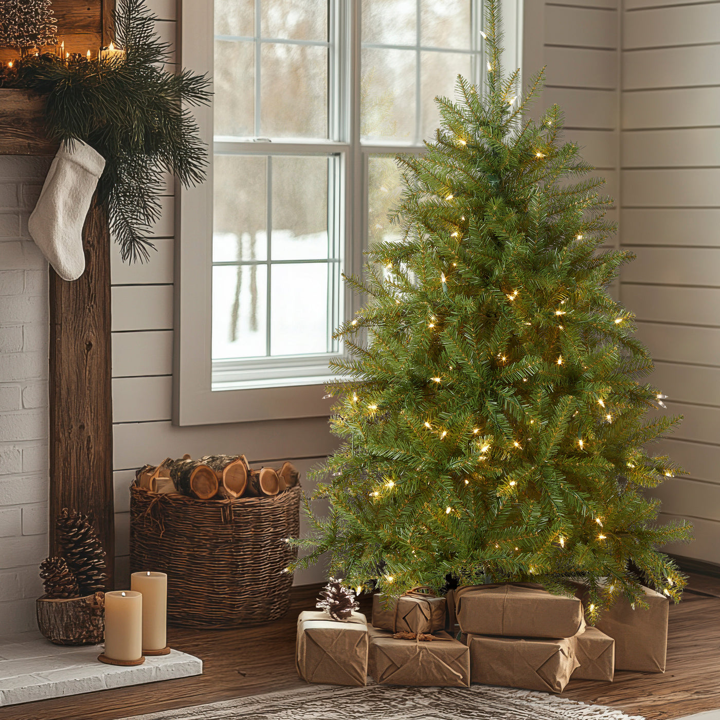 pre dressed christmas tree 18" Mini Pre-lit making it the perfect backdrop for your cherished ornaments and festive decorations COSTWAY 9 FT Pre-Lit Christmas