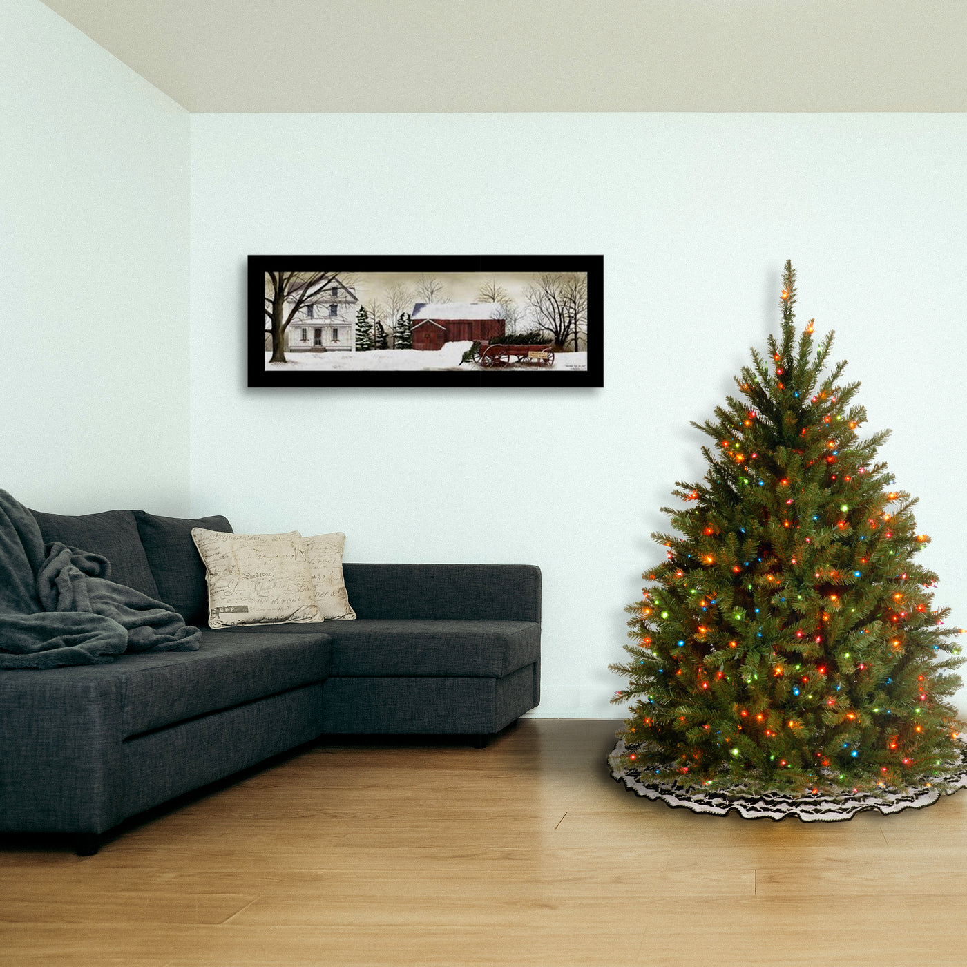 4.5 ft. Pre-Lit Dunhill Fir Tree with Multicolor Lights - National Tree Company