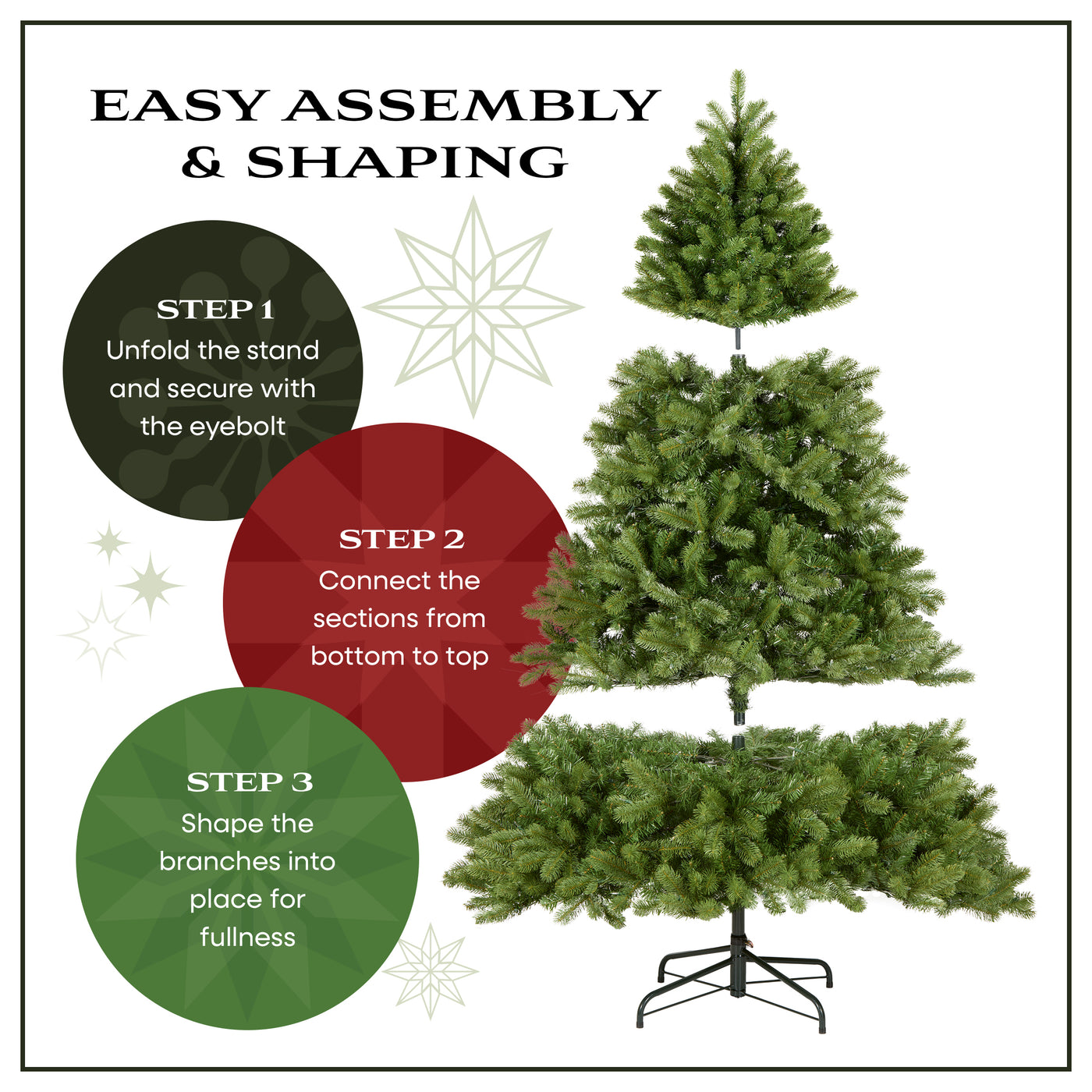 4.5 ft. Pre-Lit Dunhill Fir Hinged Tree with Multicolor Lights, Plug-In - National Tree Company