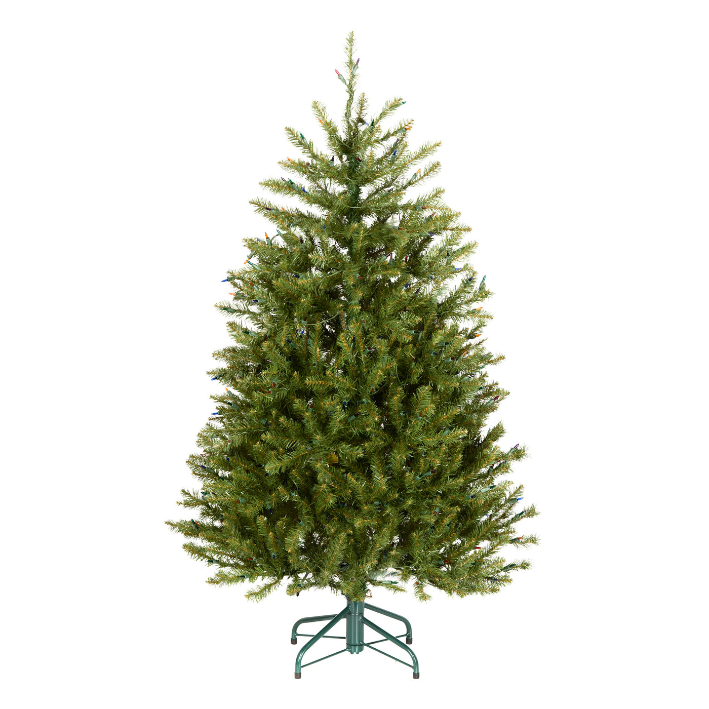 4.5 ft. Pre-Lit Dunhill Fir Hinged Tree with Multicolor Lights, Plug-In - National Tree Company