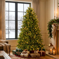 6 ft. Pre-Lit Dunhill Fir Hinged Tree with Clear Lights, Plug-In - National Tree Company