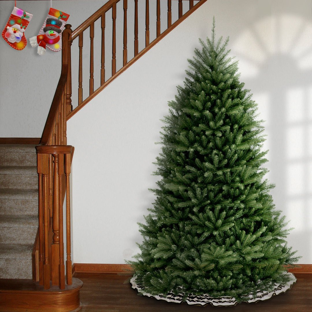 Artificial Full Christmas Tree, Green, Dunhill Fir, Includes Stand, 6 Feet