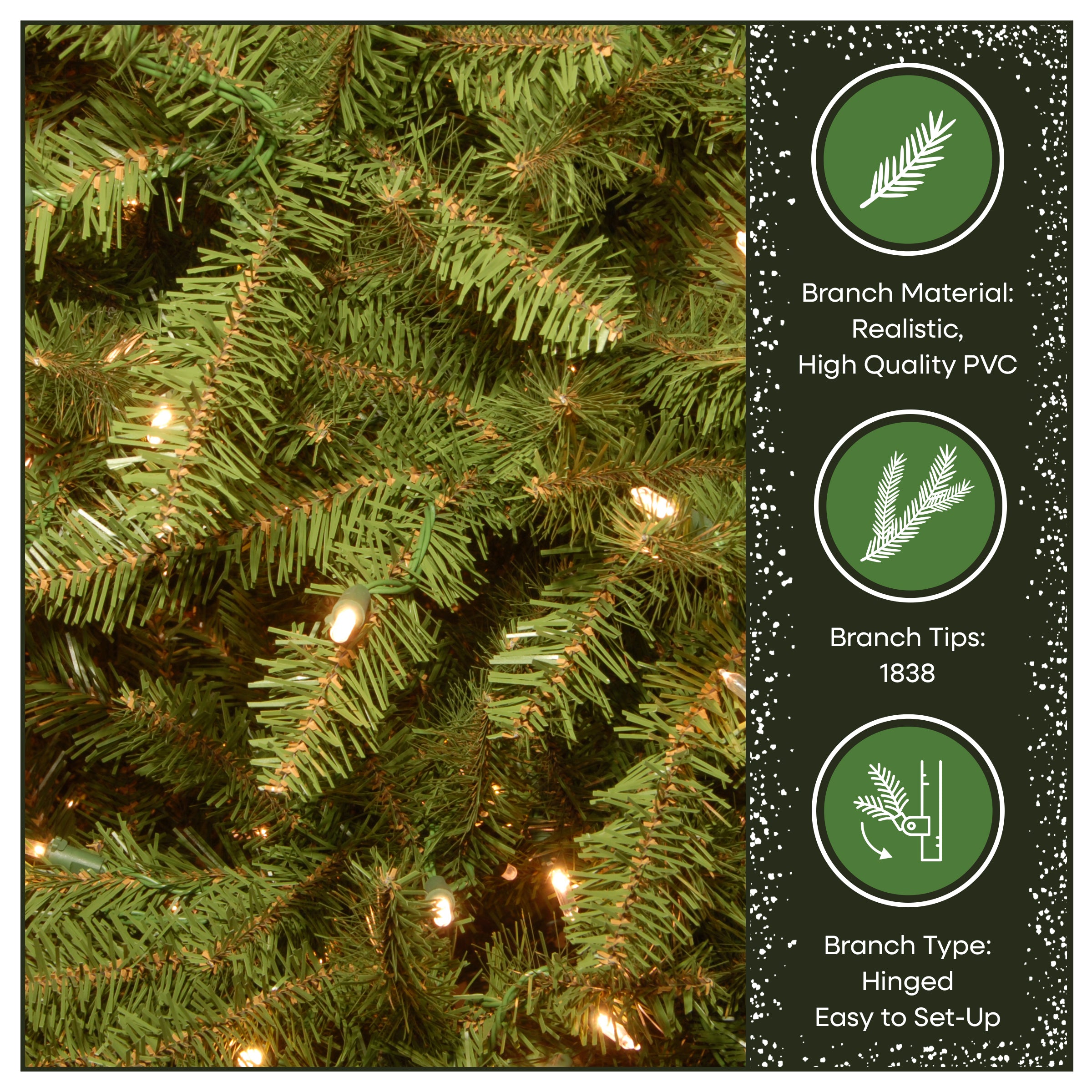 6.5 ft. Pre-Lit Dunhill Fir Tree with Clear Lights, Plug-In
