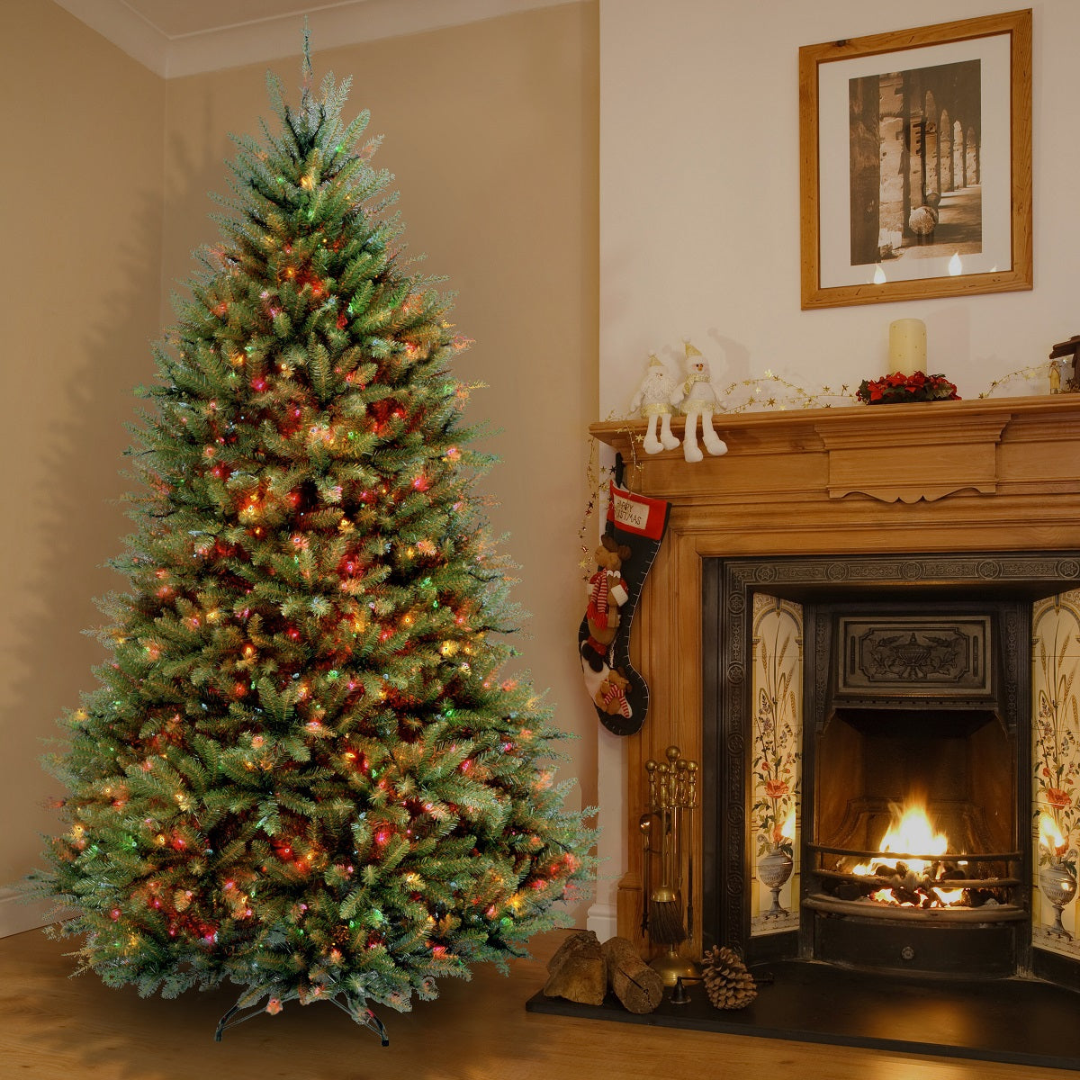 6.5 ft. Pre-Lit Dunhill Fir Tree with Multicolor Lights - National Tree Company