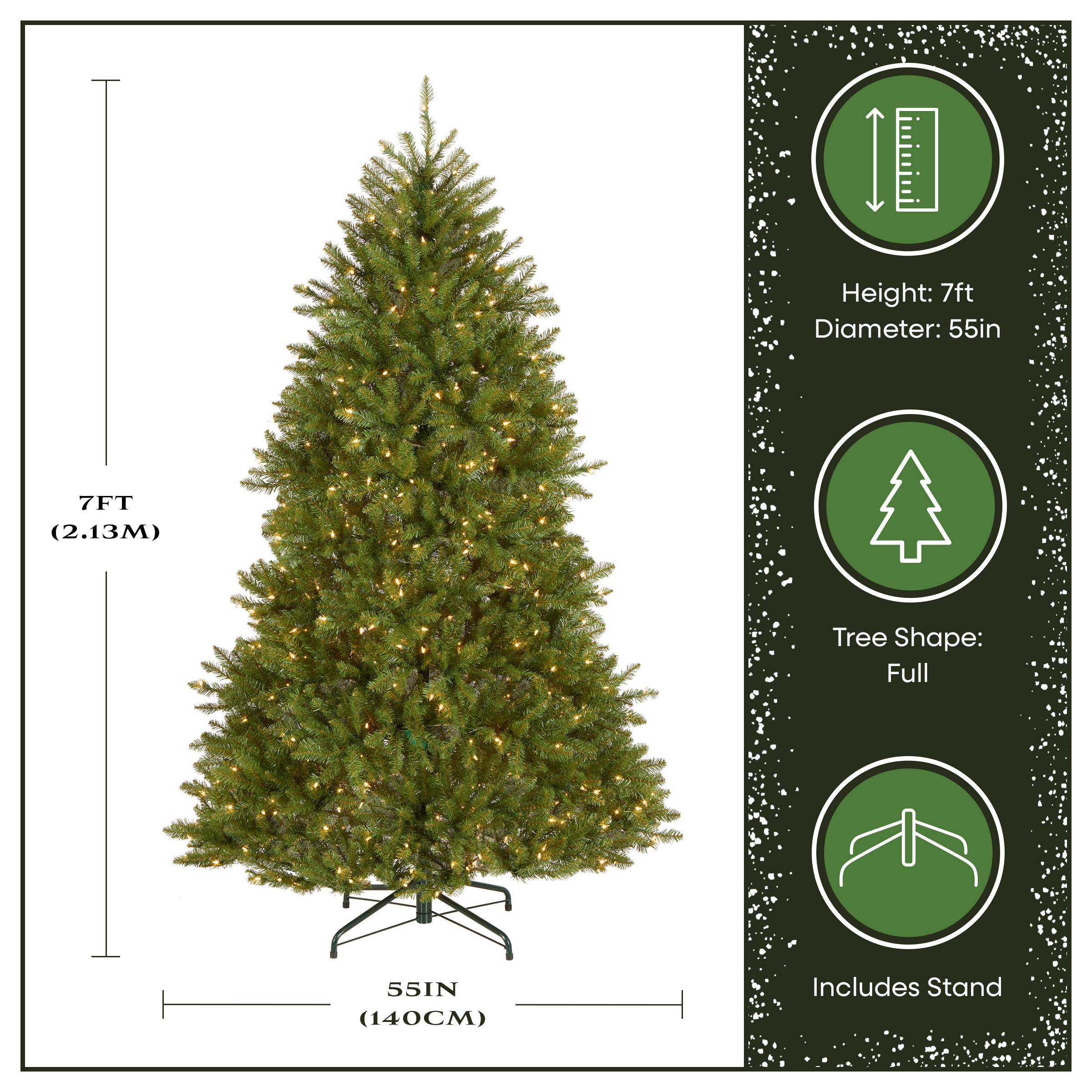 7 ft. Pre-Lit Dunhill Fir Tree with Clear Lights · National Tree