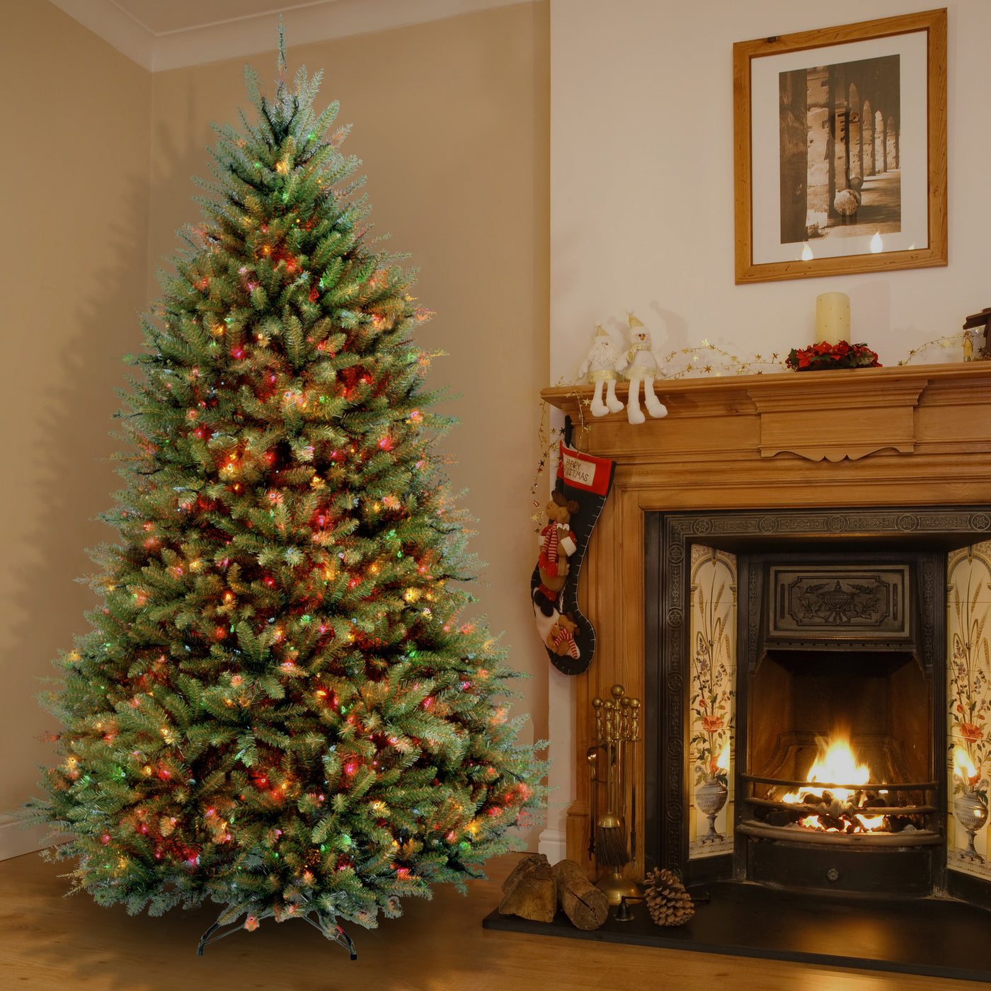 7 ft. Pre-Lit Dunhill Fir Tree with Multicolor Lights - National Tree Company