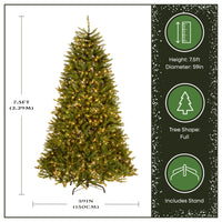 7.5 ft. Pre-Lit Dunhill Fir Hinged Tree with Clear Lights, Plug-In - National Tree Company