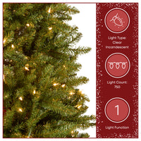 7.5 ft. Pre-Lit Dunhill Fir Hinged Tree with Clear Lights, Plug-In - National Tree Company