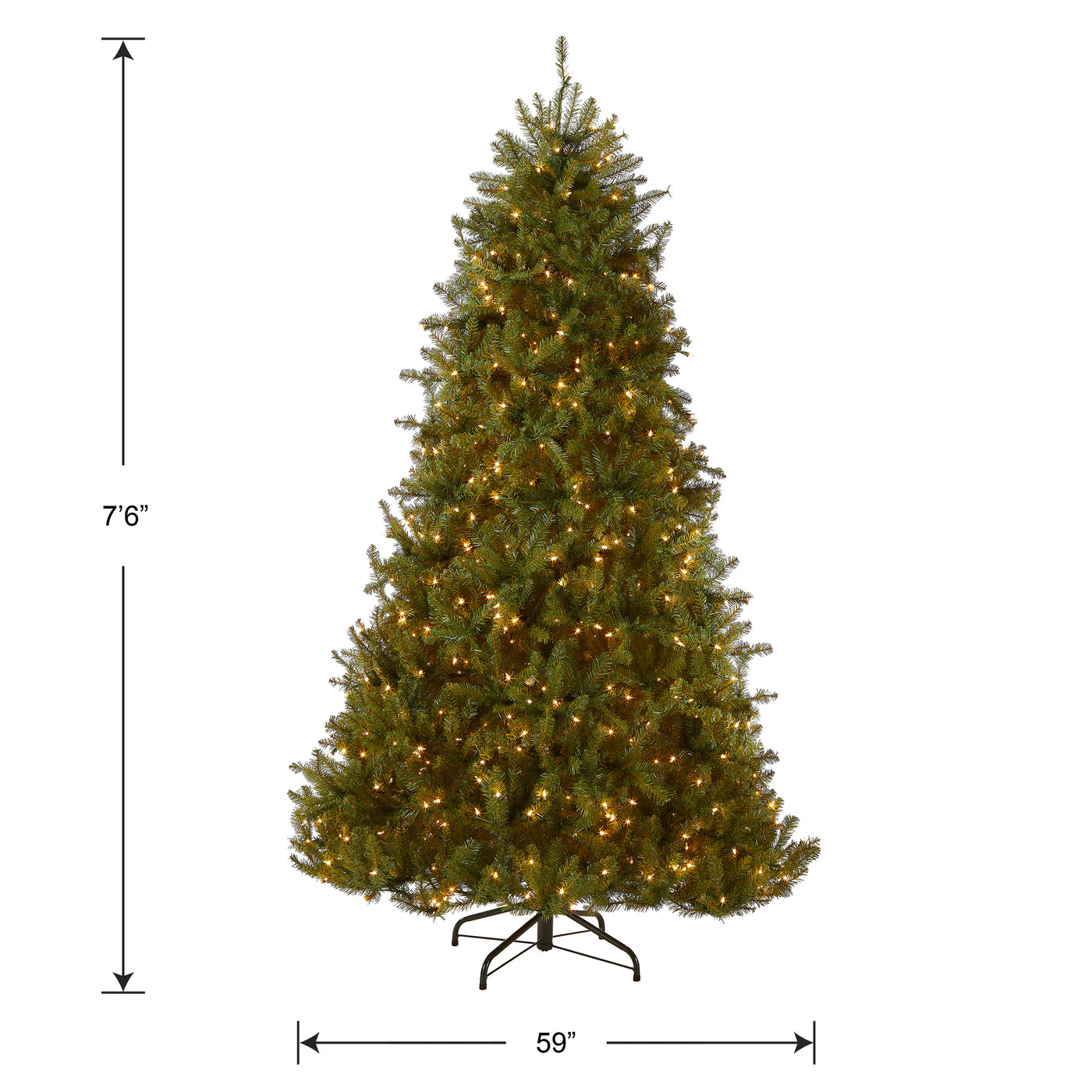 7.5 ft. Pre-Lit Dunhill Fir Tree with Clear Lights - National Tree Company