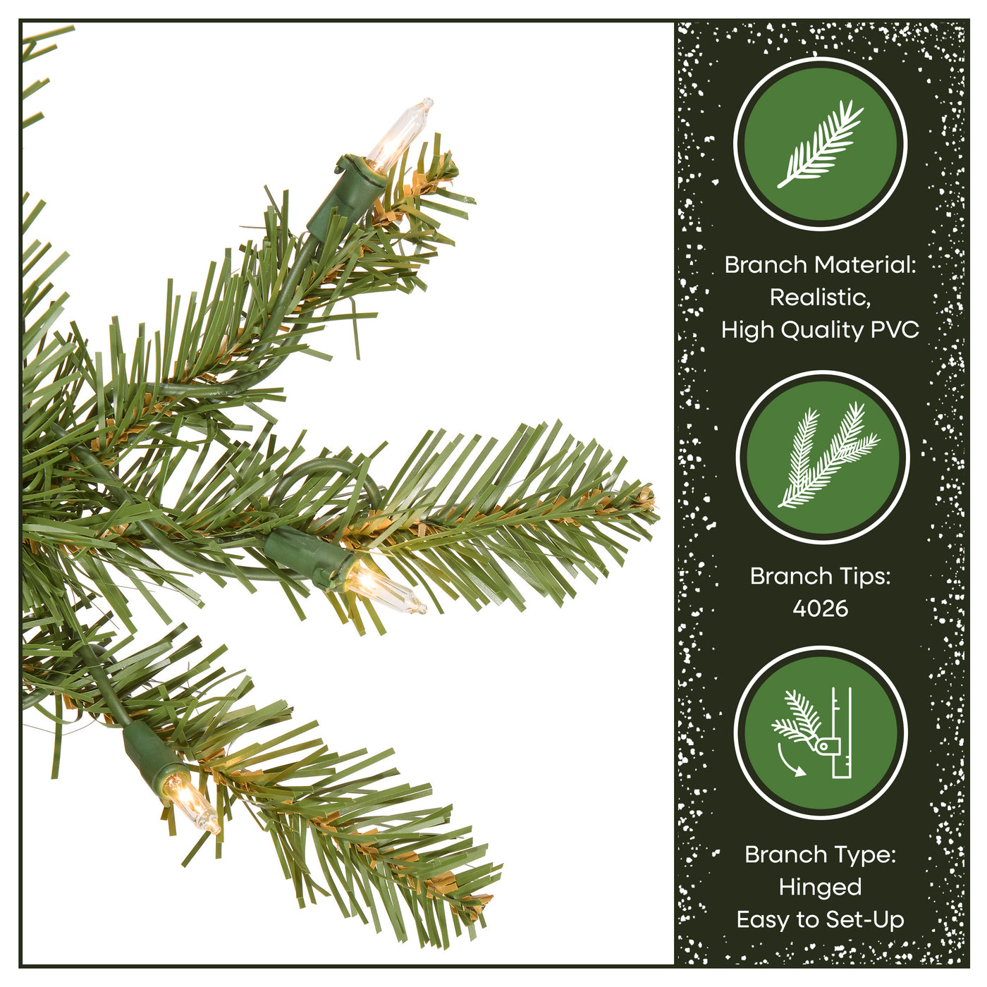 9 ft. Pre-Lit Dunhill Fir Hinged Tree with 1100 Clear Lights - National Tree Company