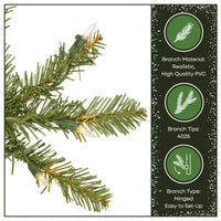 9 ft. Pre-Lit Dunhill Fir Hinged Tree with 1100 Clear Lights - National Tree Company