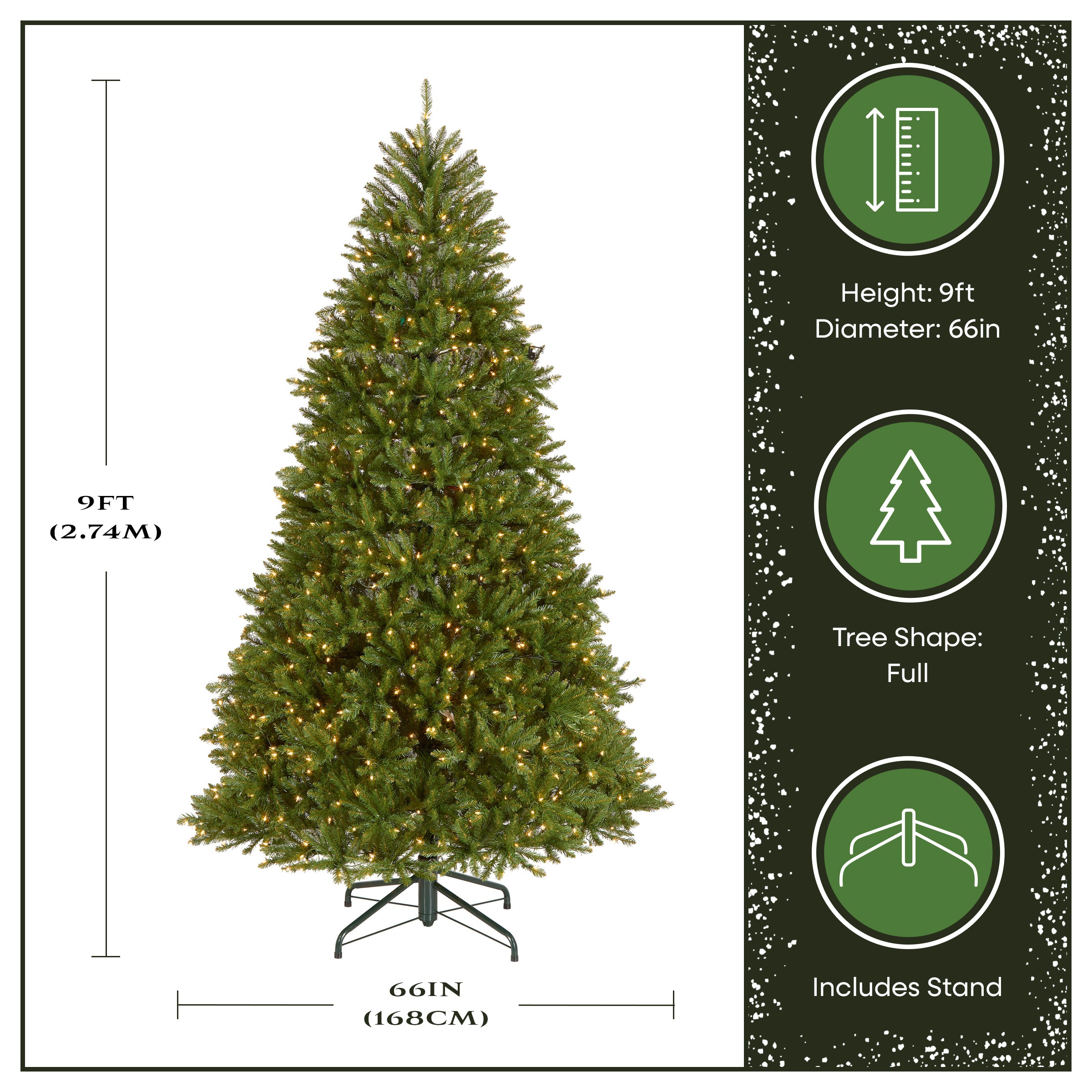 9 ft. Pre-Lit Dunhill Fir Tree with 900 Clear Lights · National