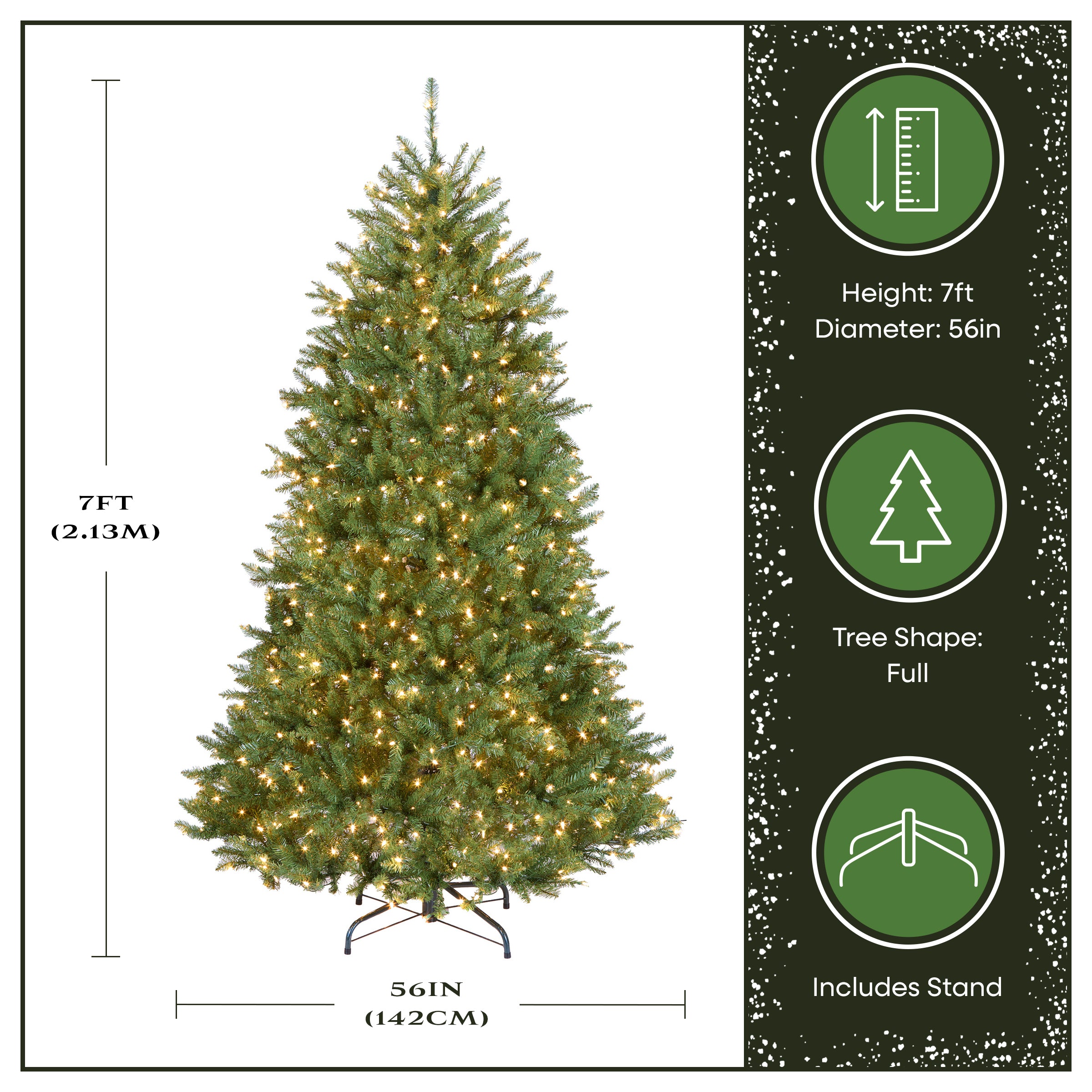 7 ft. Pre-Lit Dunhill Fir Tree with PowerConnect Clear Lights