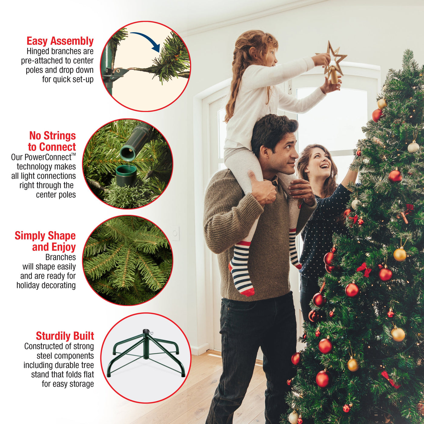 7 ft. Pre-Lit Dunhill Fir Tree with PowerConnect Clear Lights - National Tree Company