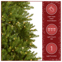 7.5 ft. Pre-Lit Dunhill Fir Hinged Tree with PowerConnect Clear Lights, Plug-In - National Tree Company