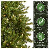 7.5 ft. Pre-Lit Dunhill Fir Hinged Tree with PowerConnect Clear Lights, Plug-In - National Tree Company